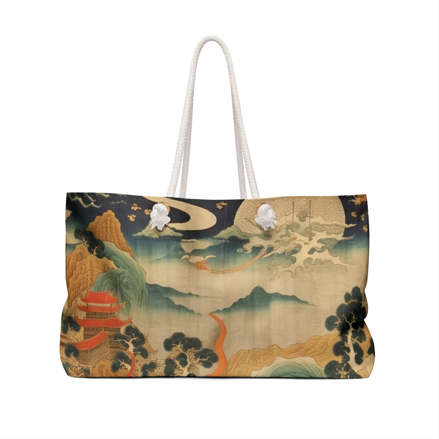 Harmony of the Elements: Japanese Tapestry-Inspired Weekender Bag