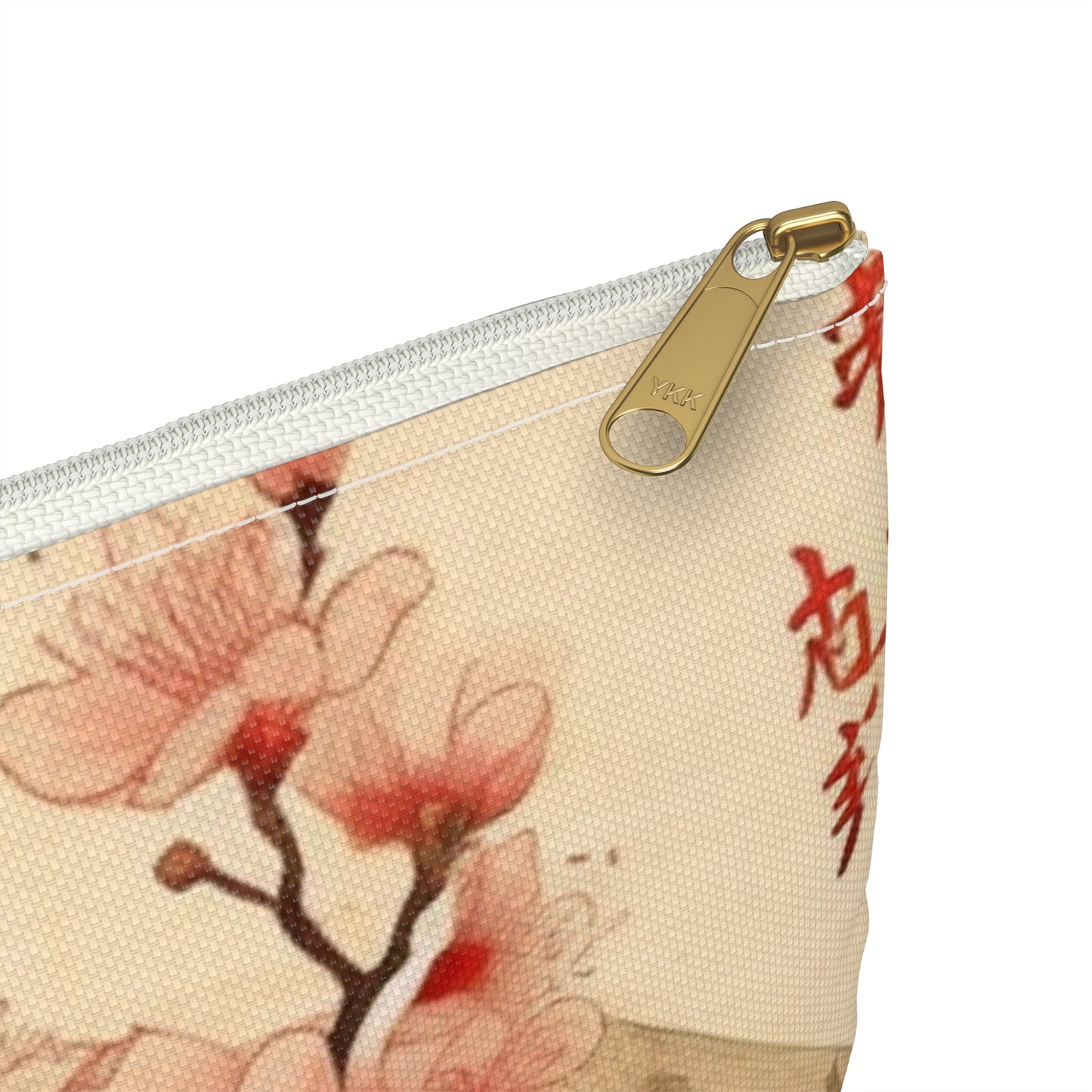 Whimsical Blossom Dreams: Accessory Pouch with Delightful Flower Drawings and Cherry Blossoms