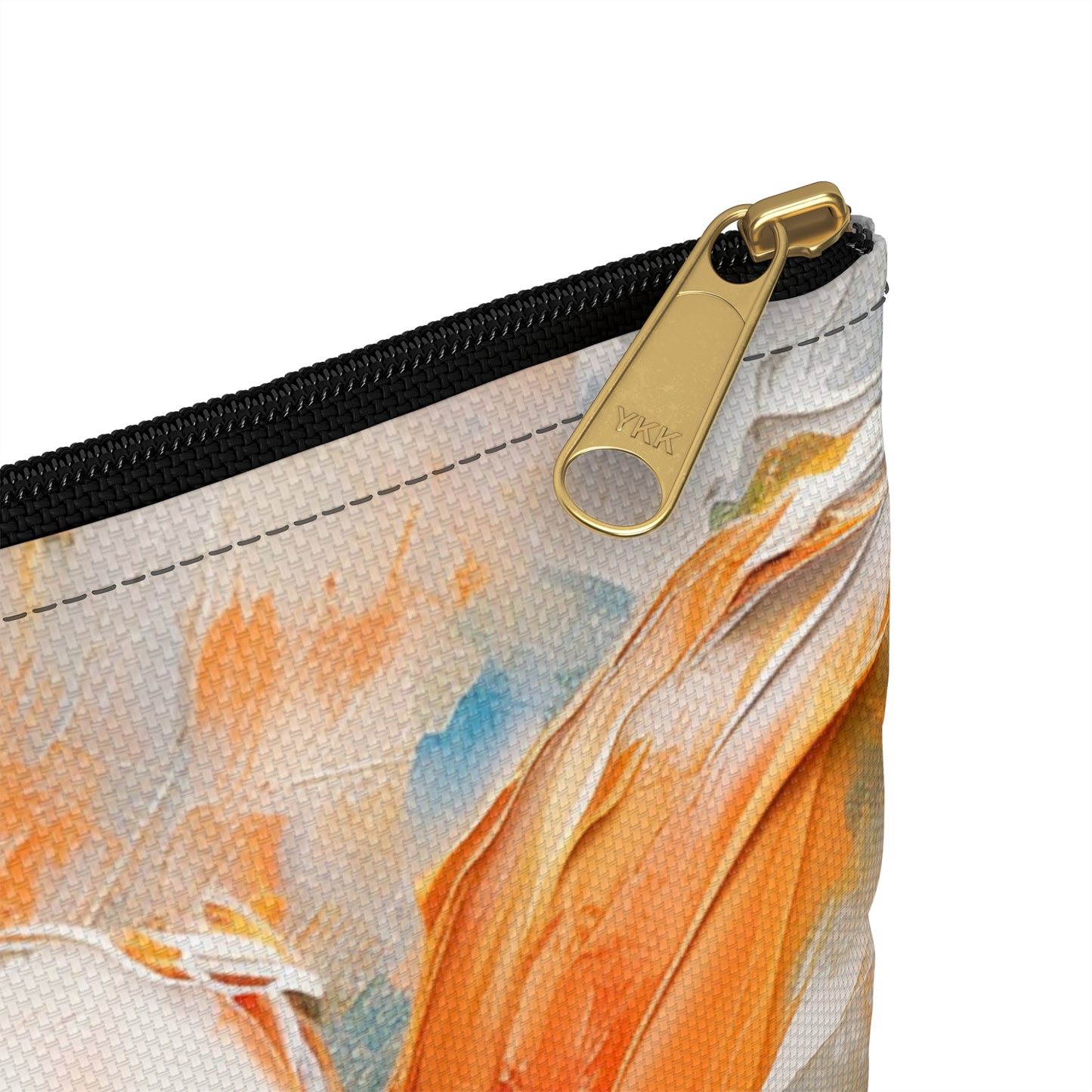 Accessory Pouch with Vibrant Orange Tulip: Embrace the Beauty of Nature