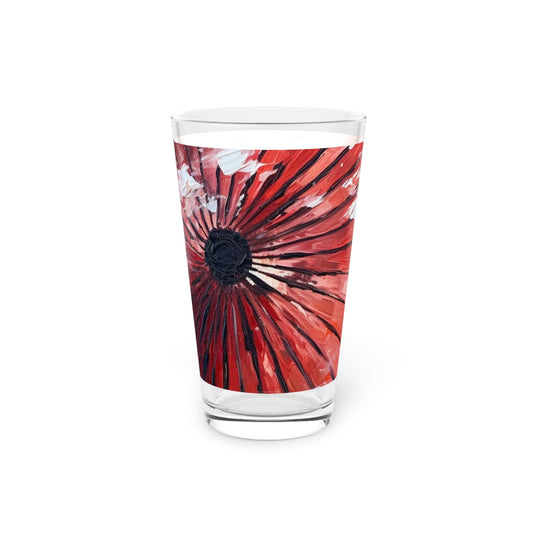 Abstract Japanese Umbrella Painting Pint Glass: Unleashing Artistic Beauty