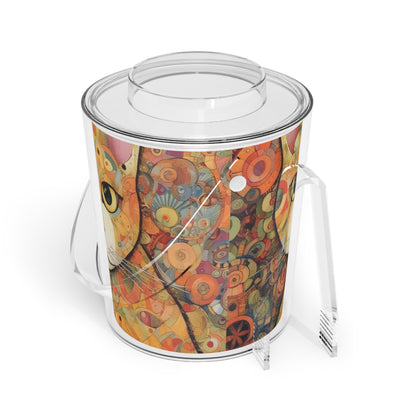 Art Nouveau Revival: Klimt-Inspired Ice Bucket with Tongs