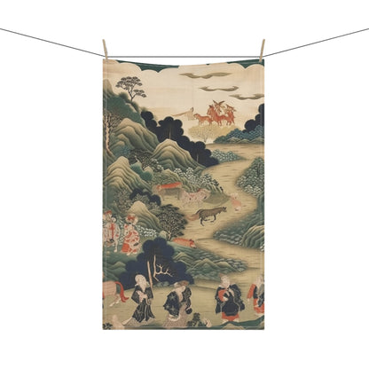 Japanese Tapestry Kitchen Towel: Embrace the Artistic Splendor