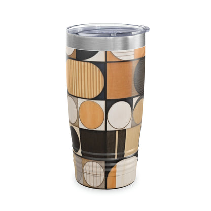 Circle Harmony: Art-inspired Tumbler with Geometric Simplicity