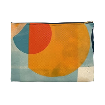 Midcentury Modern Geometric Art Accessory Pouch: Iconic Design and Versatile Storage Solution