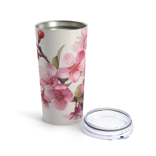 Artistic Flourish: Floral Watercolor Cherry Blossom Tumbler