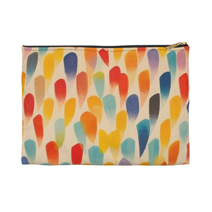 Energetic Abstraction: Colorful Shapes Accessory Pouch