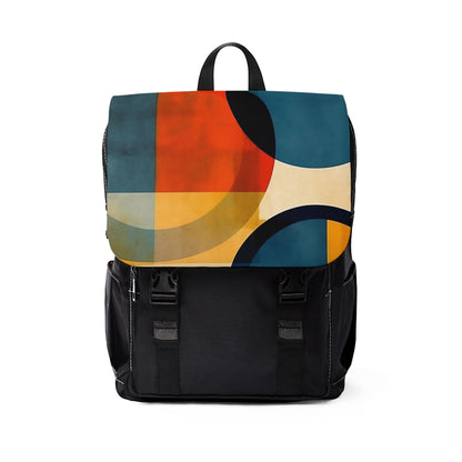 Unisex Casual Shoulder Backpack: Geometric Expression of Unisex Fashion Trends