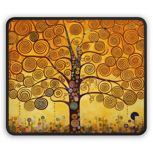 Symbolic Harmony: Gustav Klimt Tree of Life Gaming Mouse Pad, Embrace Artistic Elegance