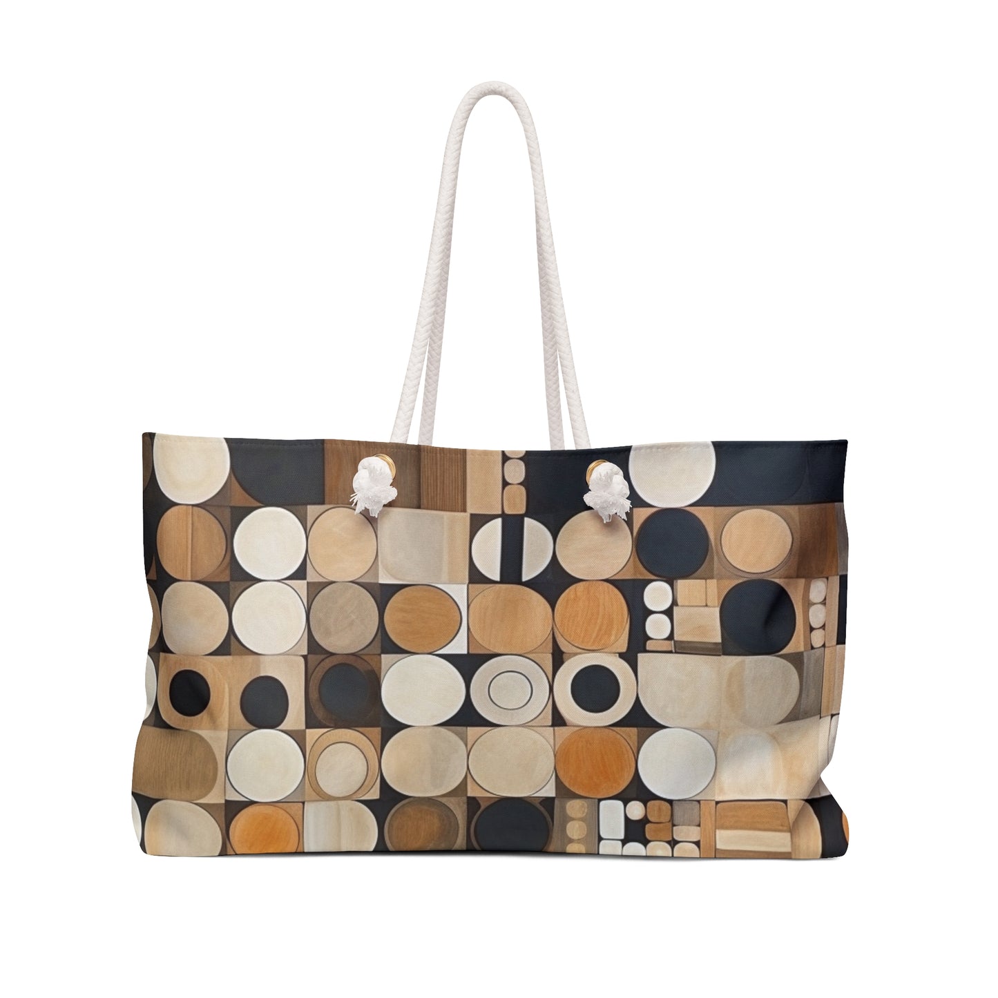 Geometric Mosaic: Earthy Palette Weekender Bag