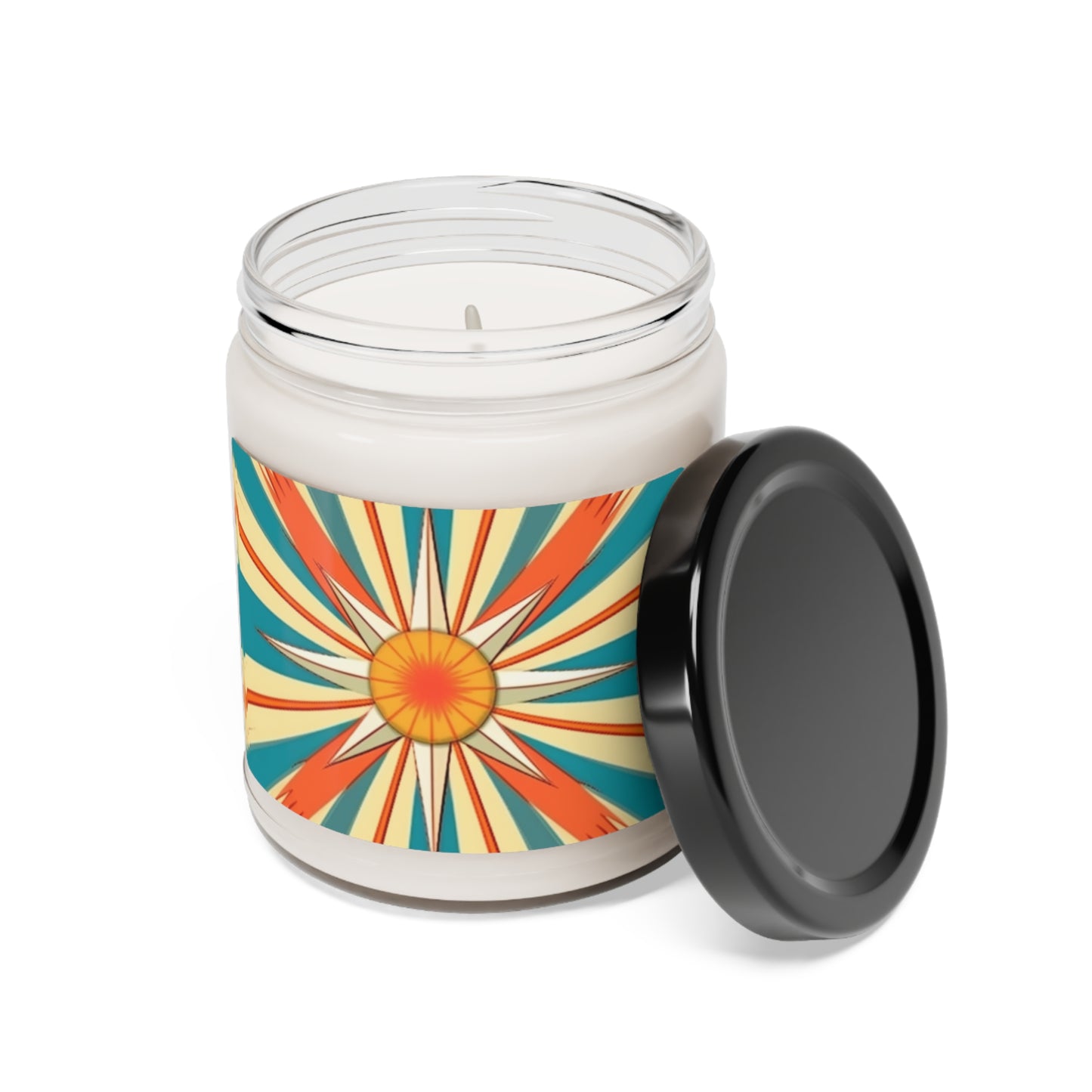 Scandi Starburst Bliss: Starburst Candy Colored Scandinavian Design Scented Candle