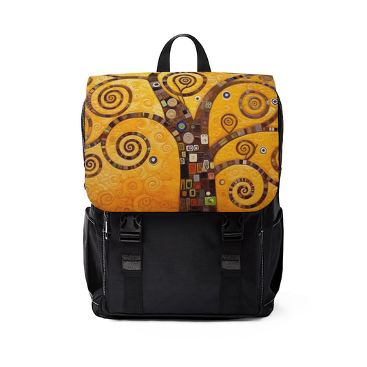 Gustav Klimt Tree of Life Unisex Casual Shoulder Backpack: Embrace Symbolism and Elegance