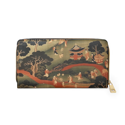 Tapestry Treasures: Japanese-inspired Zipper Wallet for Art Lovers