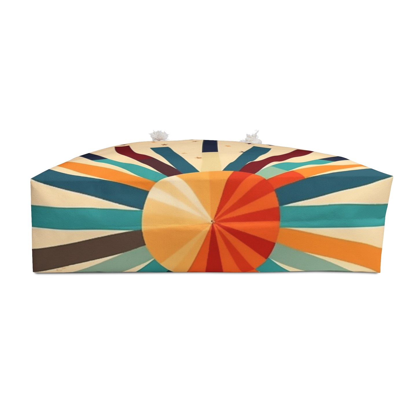 Midcentury Modern Sophistication: Stylish Starburst Candy Colored Weekender Bag for Women