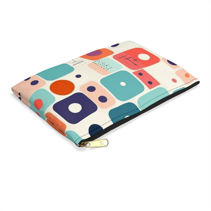 Retro Chic: Atomic Age-Inspired Accessory Pouch with Midcentury Modern Design and 1960s Fashion