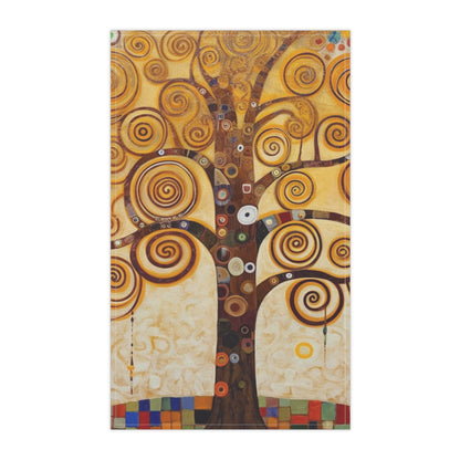 Captivating Artistry: The Tree of Life Kitchen Towel, Inspired by Gustav Klimt's Timeless Masterpiece