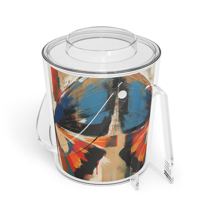 Abstract Butterfly Paradise: Ice Bucket with Tongs for Nature and Art Lovers