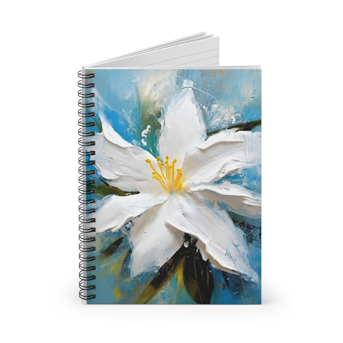 Abstract Oil Painting Jasmine 1 Spiral Notebook - Ruled Line