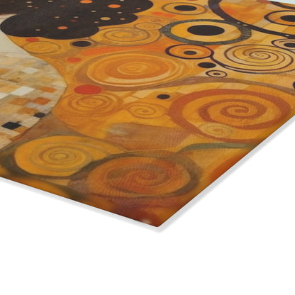 Gustav Klimt Inspired Glass Cutting Board: A Tribute to the Iconic Art of the Vienna Secession