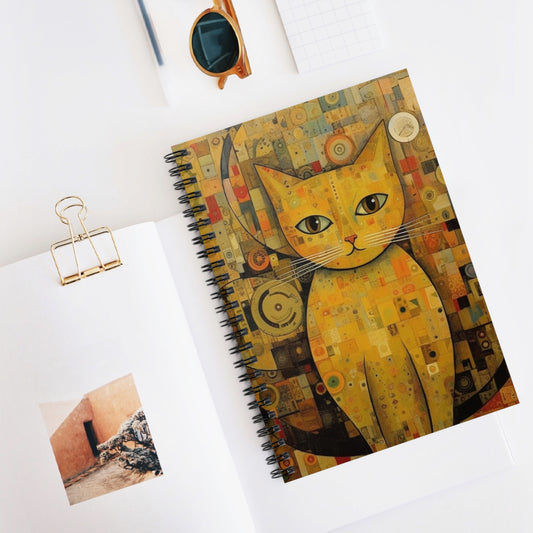 Expressions of Modernity: Klimt-Inspired Spiral Notebook