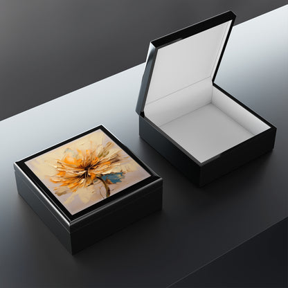 A Brush of Nature's Elegance: Jewelry Box for Artistic Flower Lovers