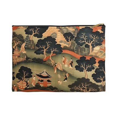 Tapestry Treasures: Japanese-inspired Accessory Pouch for Art Lovers