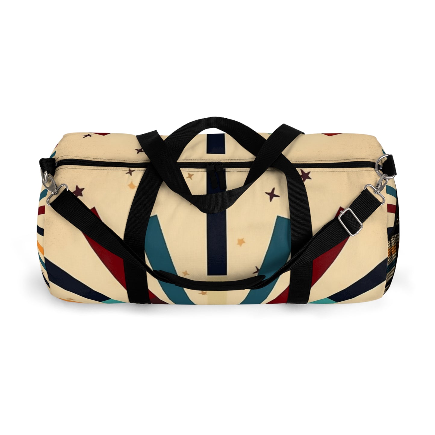 Vintage Fashion Revival: Step back in Time with our Starburst Candy Colored Duffel Bag