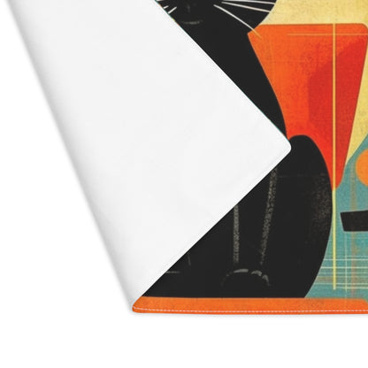 Abstract Cat Expressions: Modern Art-Inspired Midcentury Modern Placemat with Timeless Atomic Age Design