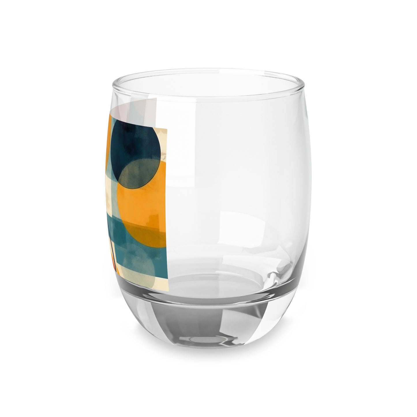 Geometric Whiskey Glasses with Abstract Expression