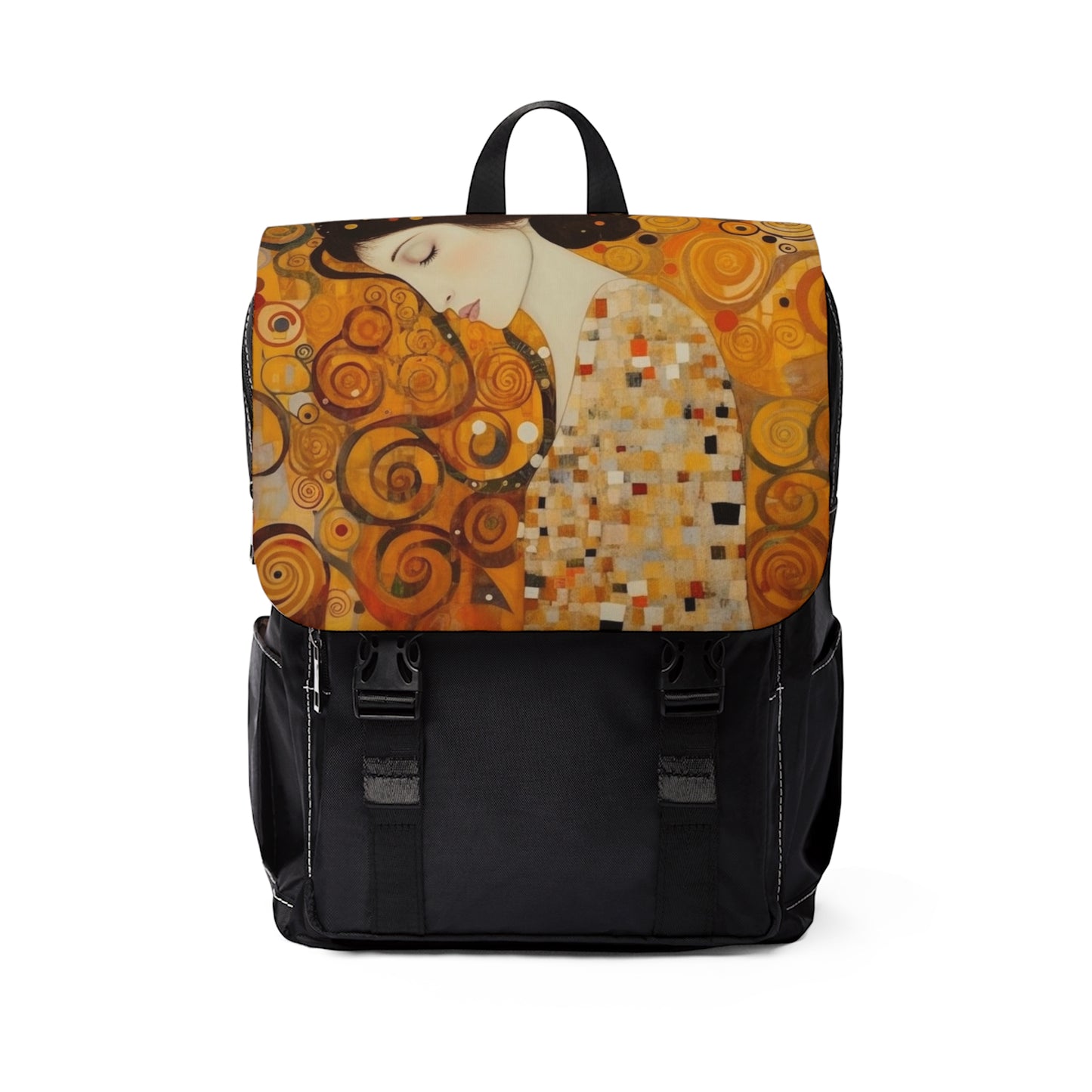 Gustav Klimt Inspired Unisex Casual Shoulder Backpack: A Tribute to the Iconic Art of the Vienna Secession