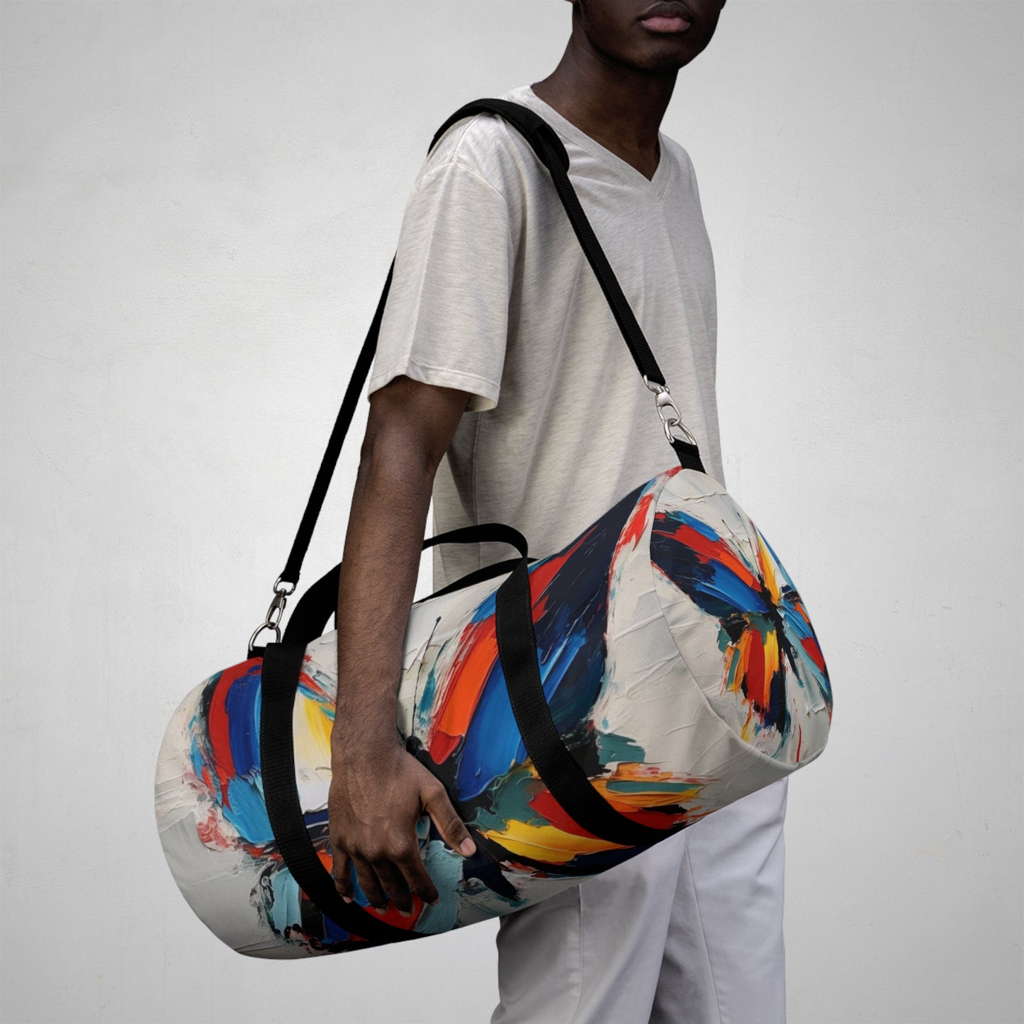 Abstract Duffel Bag  for Art Lovers: Butterfly-Inspired Delight