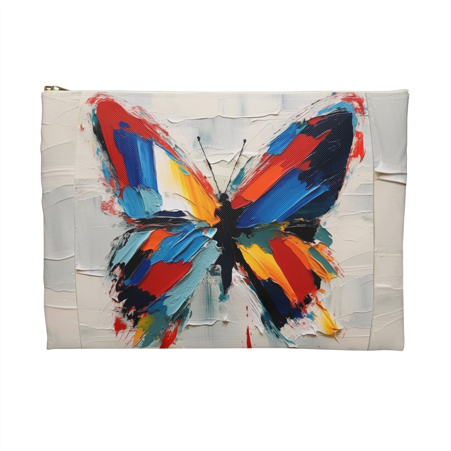 Abstract Accessory Pouch for Art Lovers: Butterfly-Inspired Delight