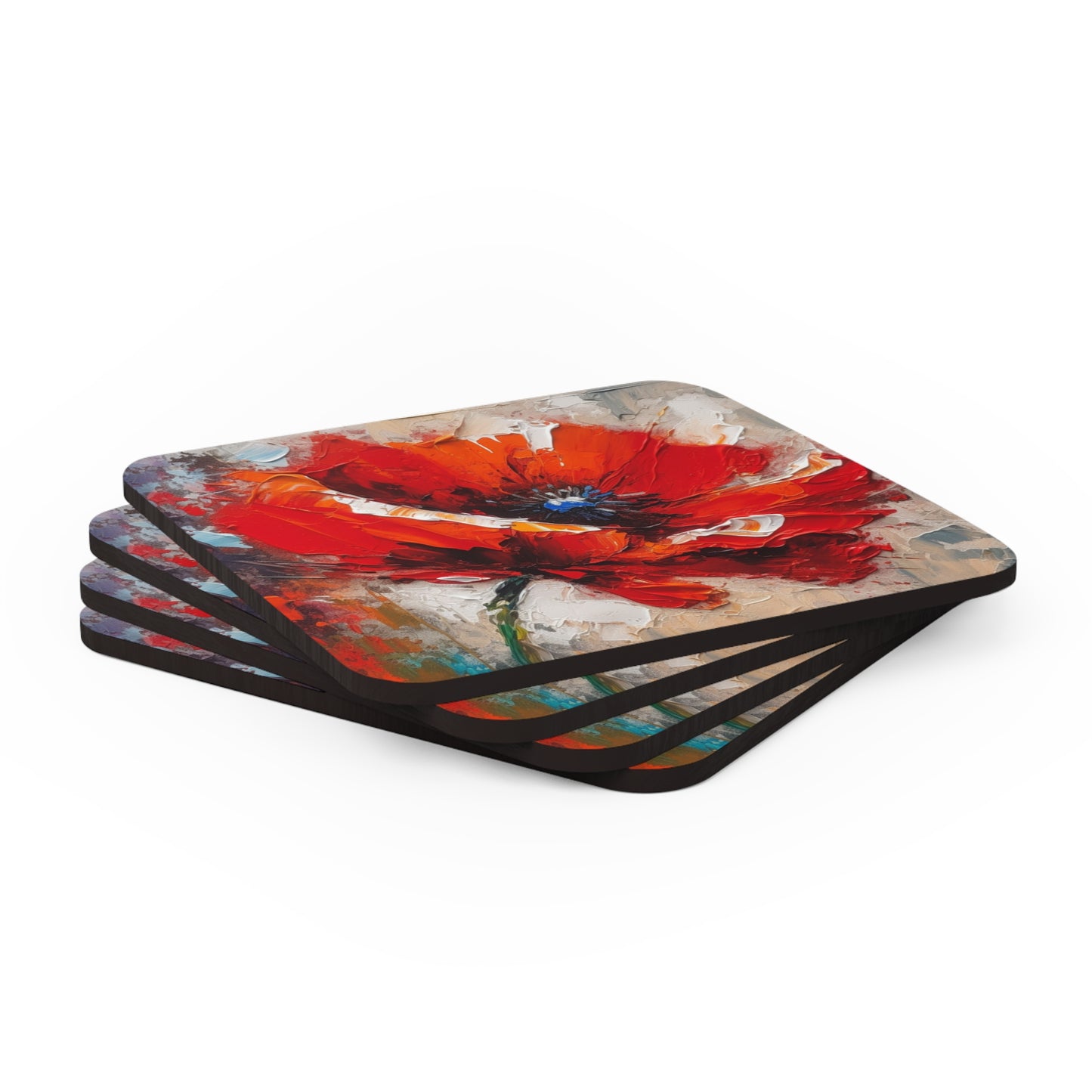 Unleash Your Creativity with Poppy Corkwood Coaster Set: A Blossoming Artistic Journey