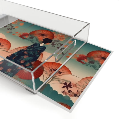 Fashionable Kimono-Inspired Acrylic Serving Tray: Unleash Your Style