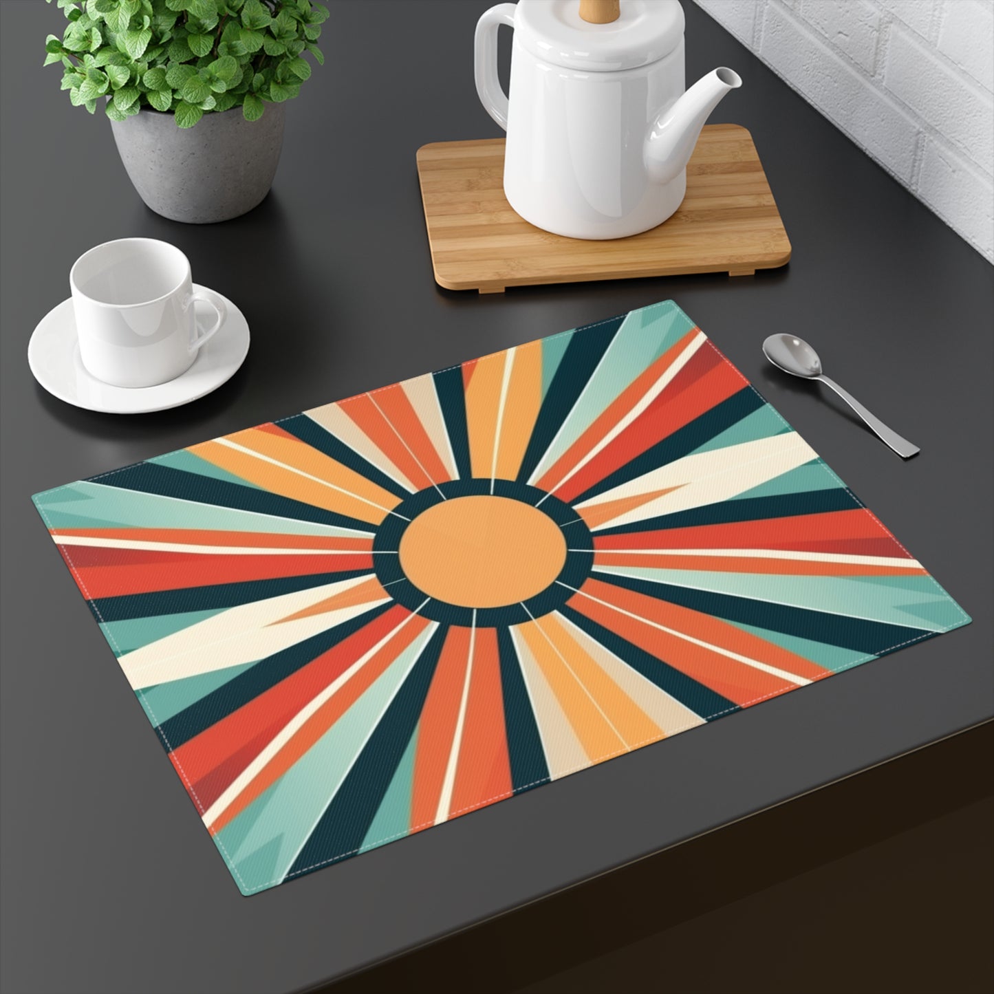 Starburst Candy Colored: Placemat in Atomic Age and Midcentury Modern Design