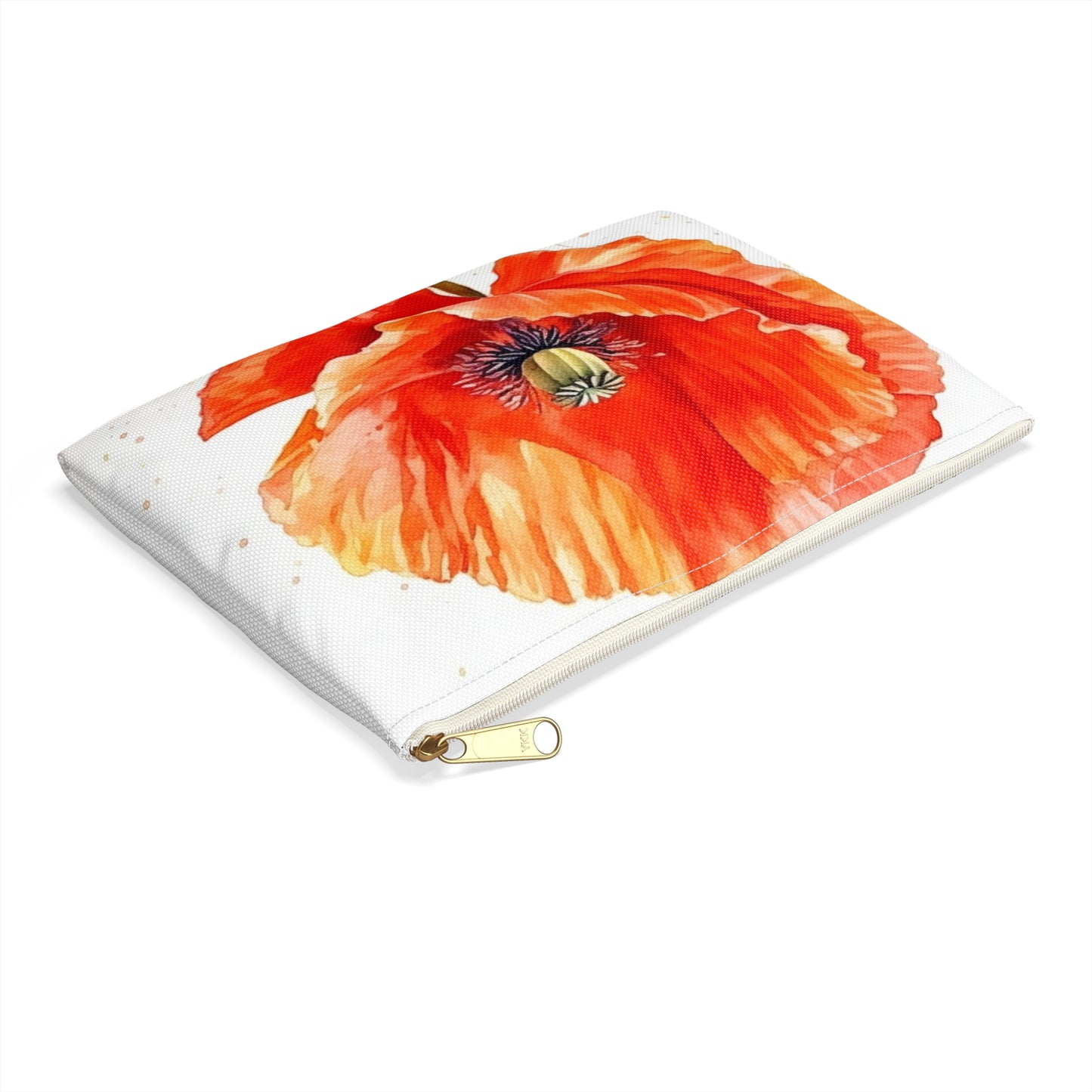 Watercolor Poppy Garden Accessory Pouch: Unleash the Beauty of Nature