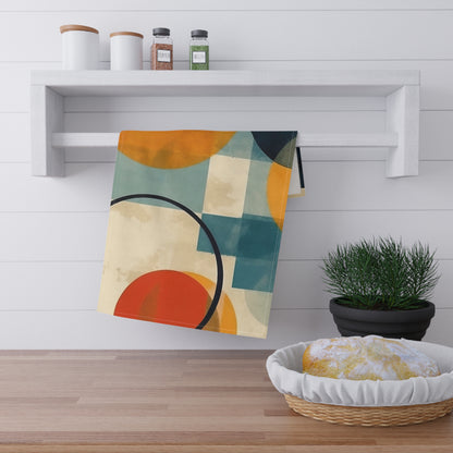 Geometric Gems: Kitchen Towel Inspired by Abstract Geometric Art