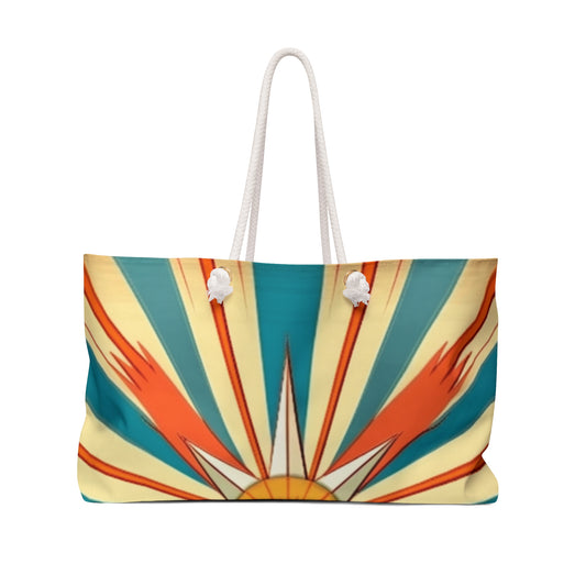 Minimalist Home Decor: Contemporary Starburst Candy Colored Weekender Bag for Women