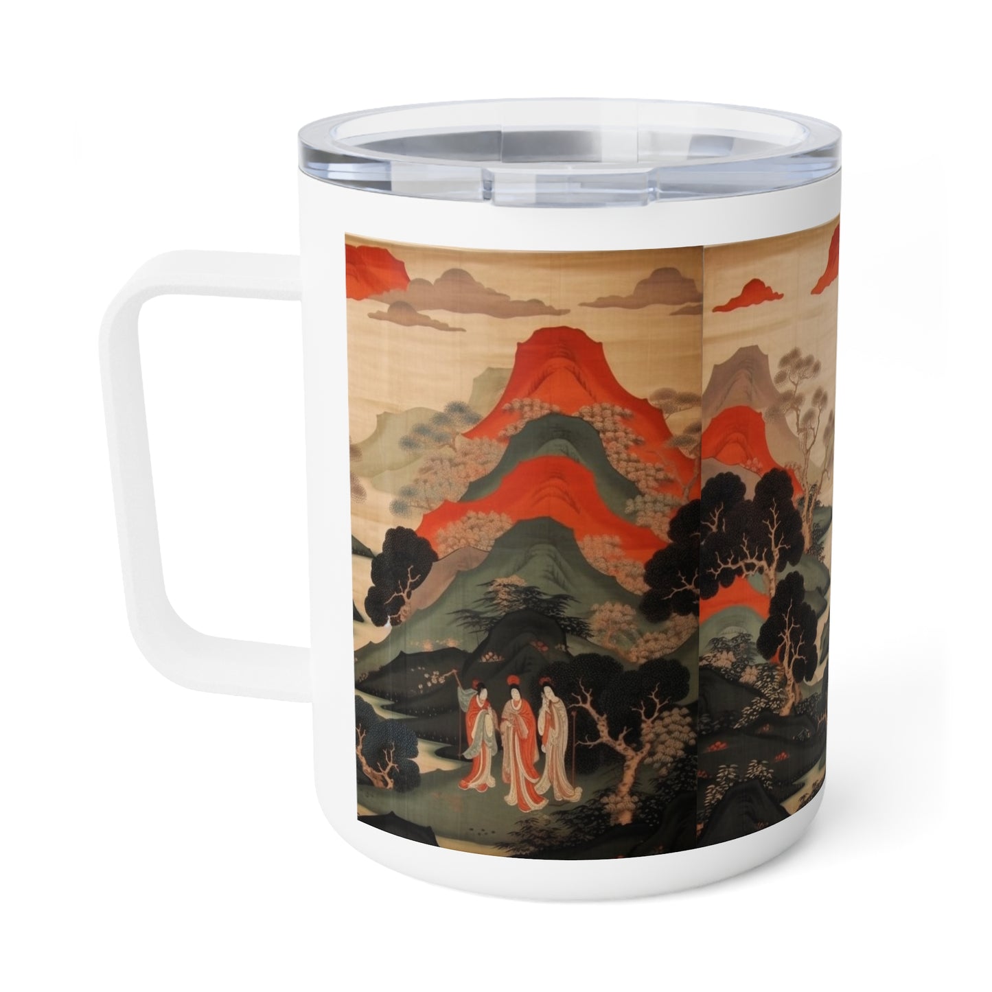 Customize Your Artistic Experience: Japanese Tapestry Insulated Coffee Mug