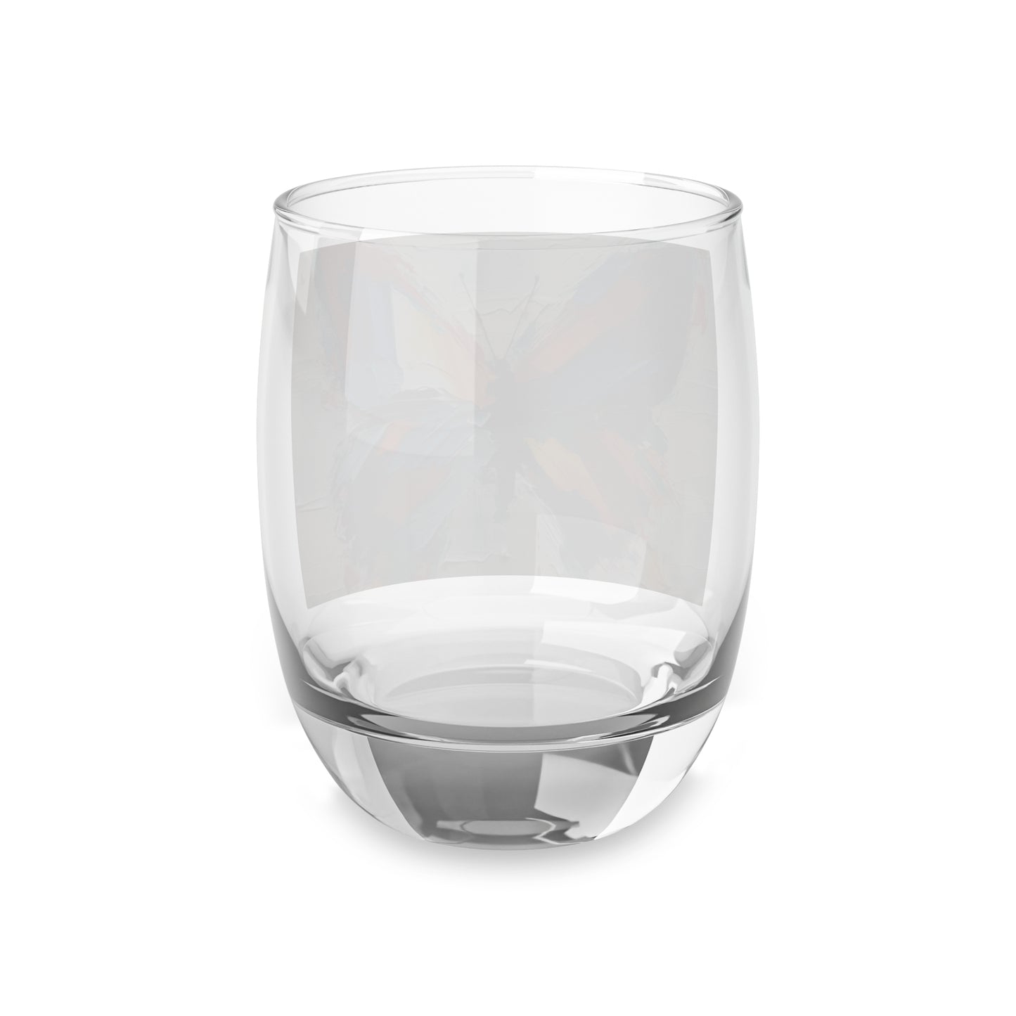 Abstract Whiskey Glass for Art Lovers: Butterfly-Inspired Delight