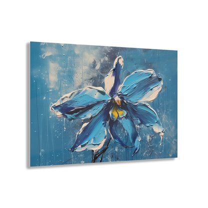 Abstract Backgrounds Acrylic Prints: Blue Orchid Bliss in Artistic Abstraction