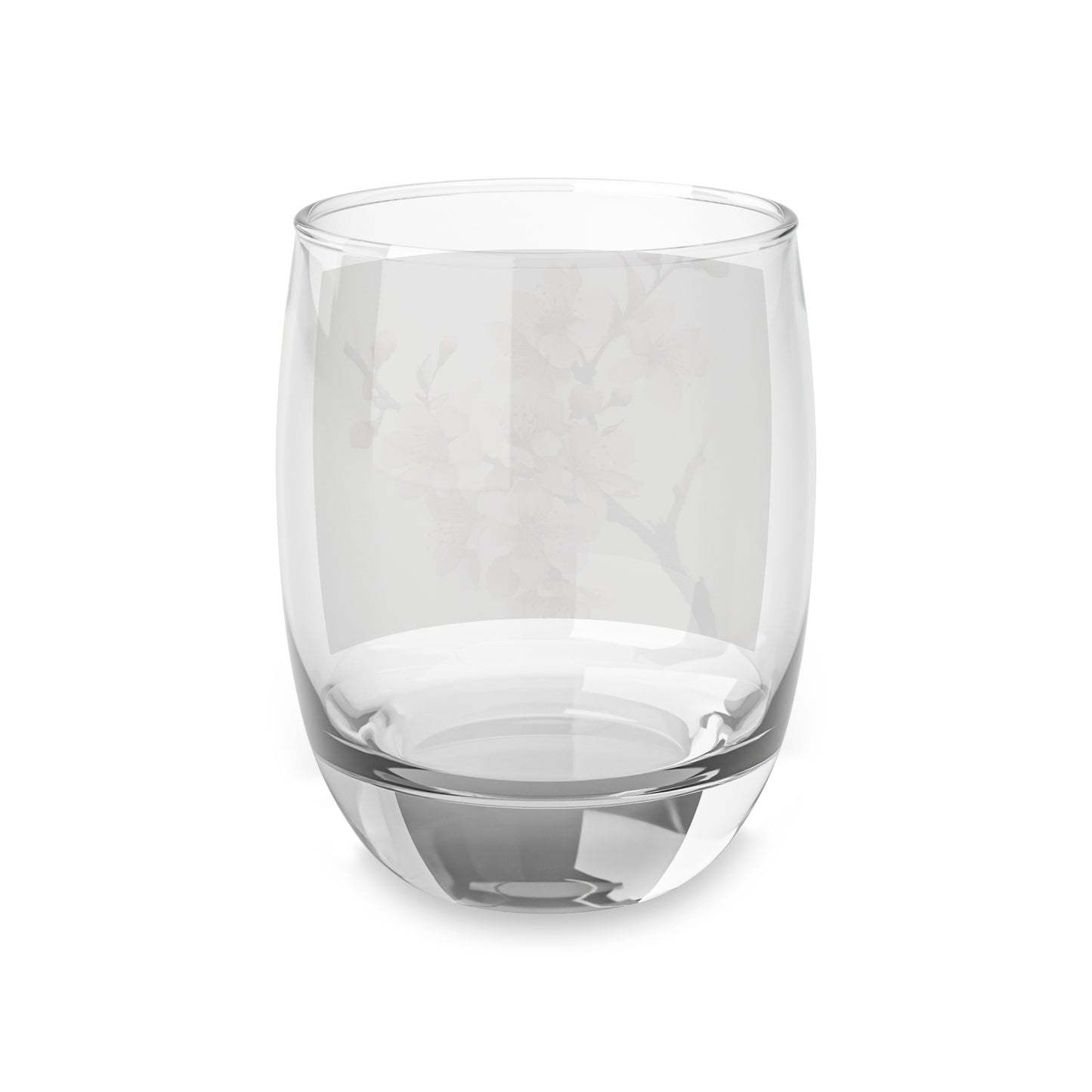 Watercolor Cherry Blossom Whiskey Glass