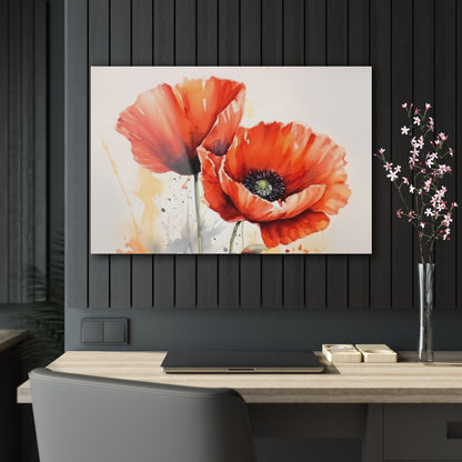 Whimsical Poppy Flower Watercolor Acrylic Prints: An Artistic Delight