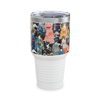 Kimono Serenade: Ringneck Tumbler Embracing Japanese Elegance