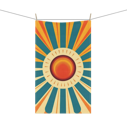 Atomic Age Sunshine: Midcentury Modern Sun Kitchen Towel