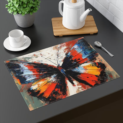 Placemat with Bauhaus-Inspired Butterfly Drawing: A Harmonious Blend of Art and Functionality