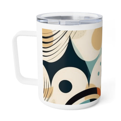 Midcentury Modern Marvel: Abstract Art Insulated Coffee Mug