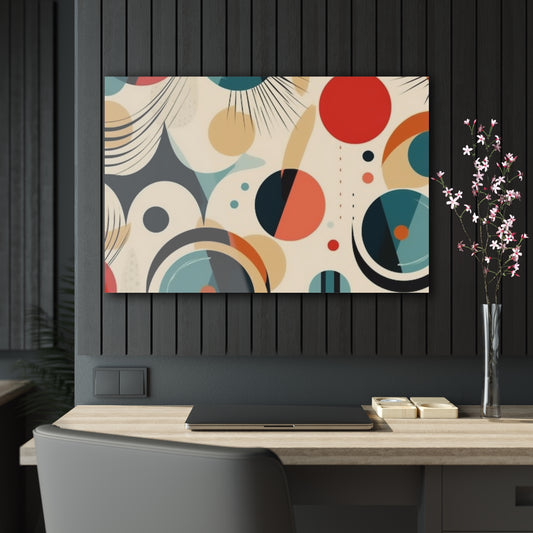 Abstract Elegance: Midcentury Modern Acrylic Prints with Modern Abstract Art and Vintage Fashion