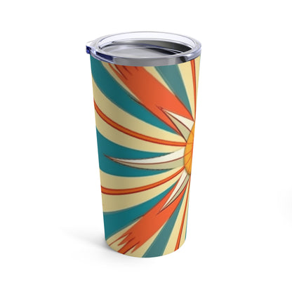 Midcentury Modern Chic: Starburst Candy Colored Tumbler with Abstract Art Influences