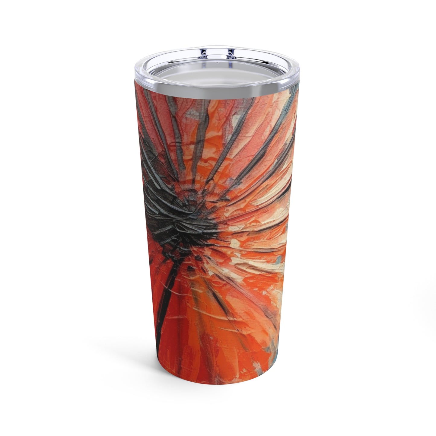 Umbrella Painting Tumbler: Channel Your Inner Artist with Abstract Oil Paint