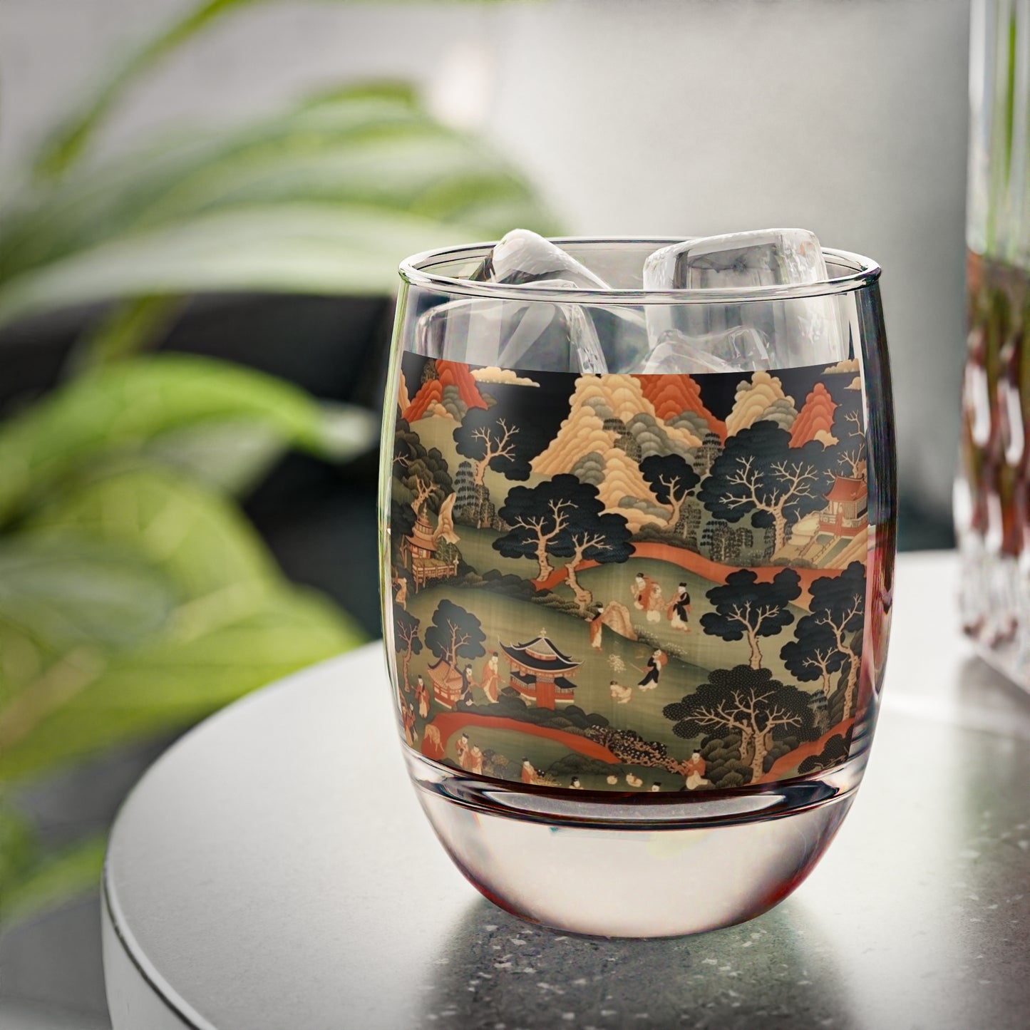 Tapestry Treasures: Japanese-inspired Whiskey Glass for Art Lovers